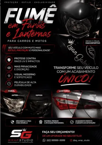 ? FUMÊ EM FARÓIS E LANTERNAS | CARROS E MOTOS ?**<br>