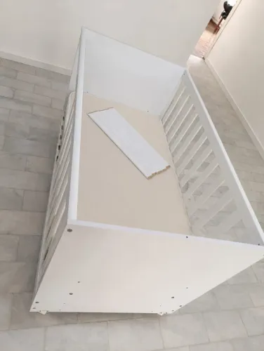 Berço Infantil Branco com Colchão