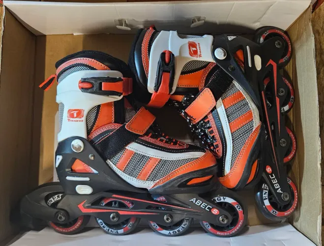 PATINS TRAXART ENERGY 33/36 ABEC 5 + KIT DE PROTEÇÃO