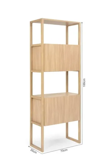 Estante QUADRA com Porta 70 cm x 35 cm- Casavee