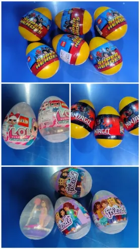 Blocos de montar JLB (estilo Lego) Lote com 15 ovinhos