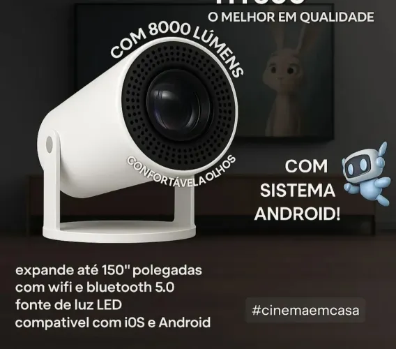 Projetor com sistema Android 