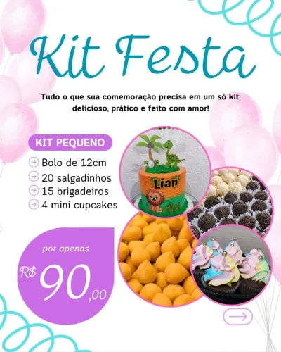 Kit festa promoção