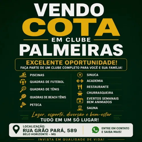 Cota tipo proprietário no clube Palmeiras