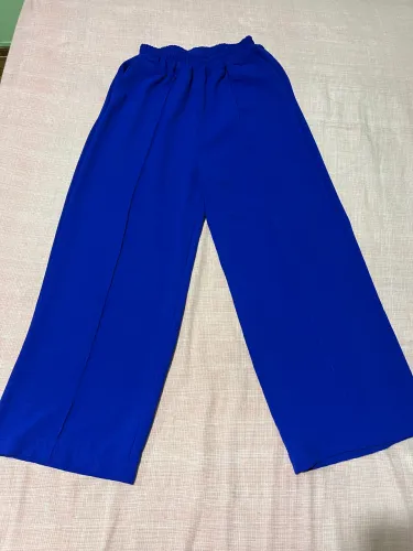 Calça pantalona duna azul
