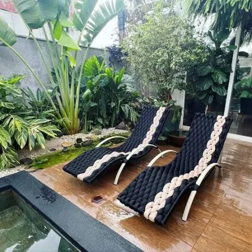 Espreguiçadeira em tricô náutico