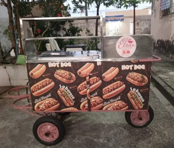 Carrinho de lanche completo