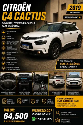 Citroen C4 Cactus Feel 1.6 16V Flex Aut. 2019