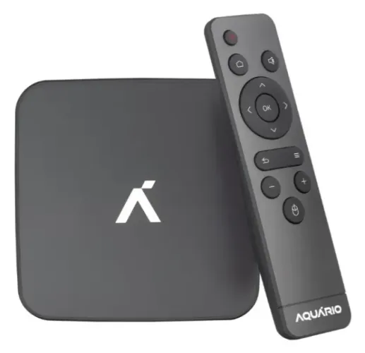 Tv box Aquário plus STV-3000 4k padrão 4K 16GB preto com 2GB de memória ram