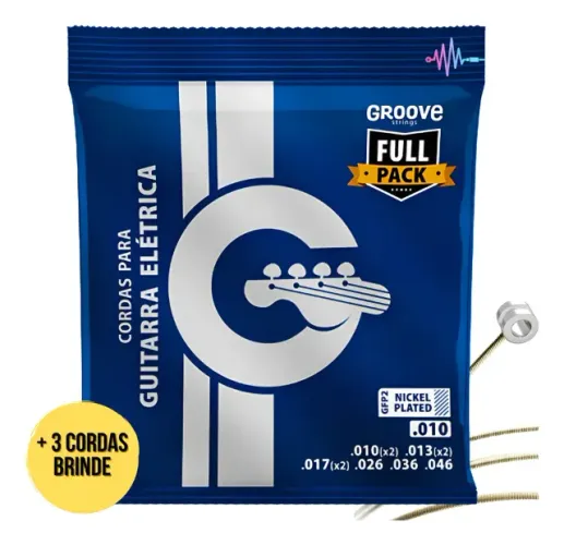 Encordoamento Solez Groove GFP2 Guitarra Aço Níquel 010 G-shield