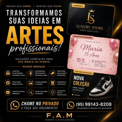ARTES - VENDAS -  DIVULGAÇÕES 