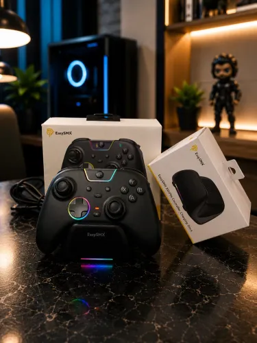 CONTROLE GAMER EASYSMX X05 WIRELESS E X05 PRO TRIMODO HALL EFFECT ANTI-DRIFT ORIGINAL