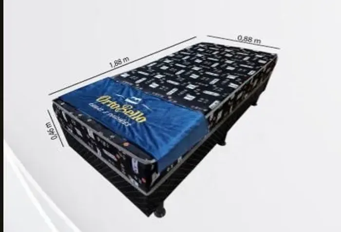 Cama Box Solteiro Black 88x188 - Ortobello Frete Grátis Parcelamos Em Até 12X S/Juros