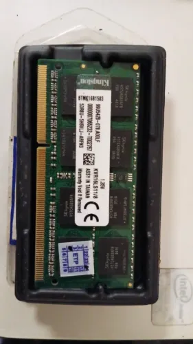 UPGRADE PARA NOTEBOOK: Memória RAM Kingston ValueRAM 8GB DDR3L 1600MHz (1.35V)