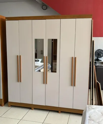 Guarda-Roupa Casal 6 Portas,  Grande e Espaçoso | Entrega + Montagem GRÁTIS