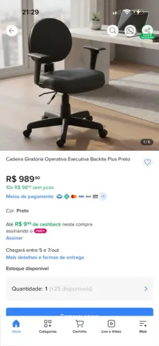 Cadeira escritório 