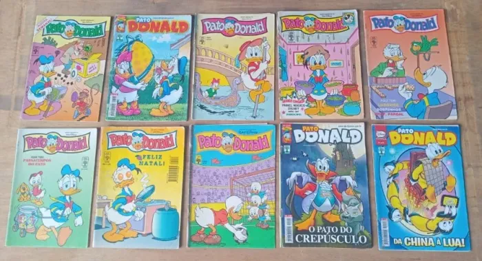 Lote de 10 gibis do Pato Donald - Editora Abril