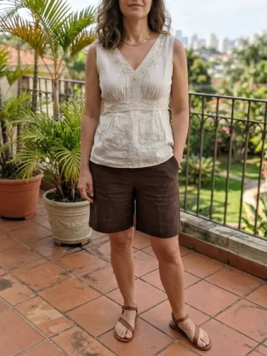 CORTELLE blusa algodão Tam 42