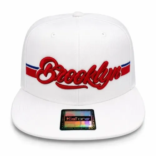 Boné E-STARS Brooklyn White Aba Reta Branco