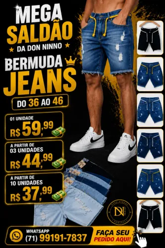 ATACADO BERMUDA JEANS