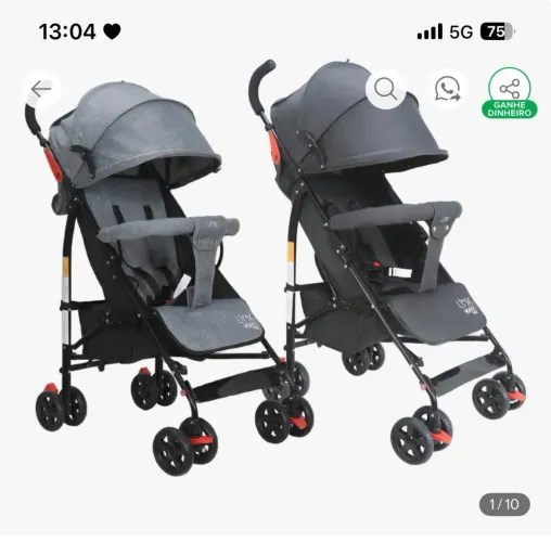 Vendo carrinho de bebê inclinável 