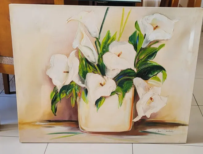 Quadro tela pintada à óleo
