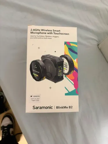 Microfone Sem Fio Duplo Saramonic Blinkme B2 Camera Celular