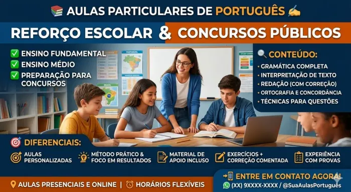 Aulas particulares de português 