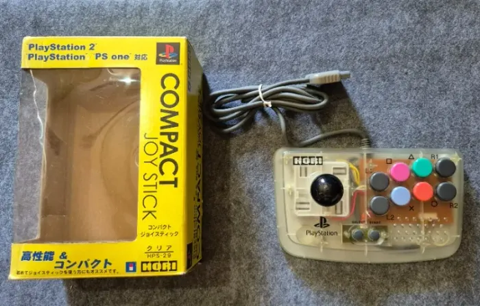 Controle Arcade Hori Compact Joystick PS1 e PS2