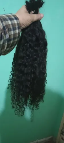 Cabelo humano cacheado