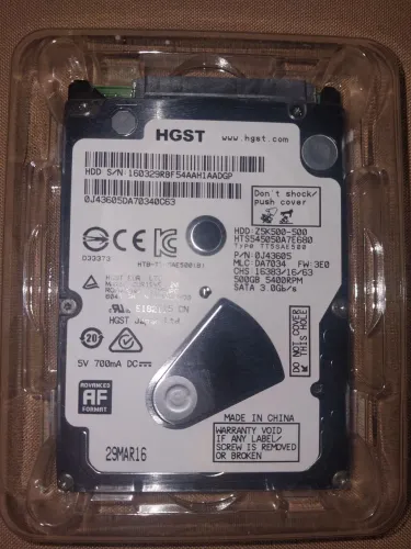 HD sata 3 500 GB semi novo