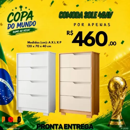 Cômoda 4 gavetas (Pague na entrega)