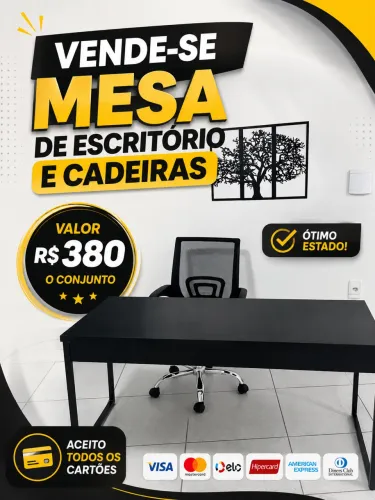 Mesa e cadeira de escritório 