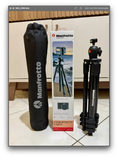 Tripé Manfrotto Compact Light Com Ball Head - Até 1,5 Kg