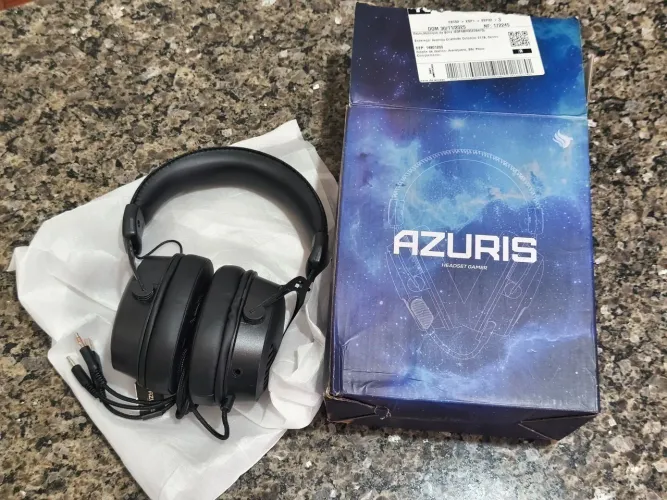 HEADSET GAMER PICHAU AZURIS PRETO