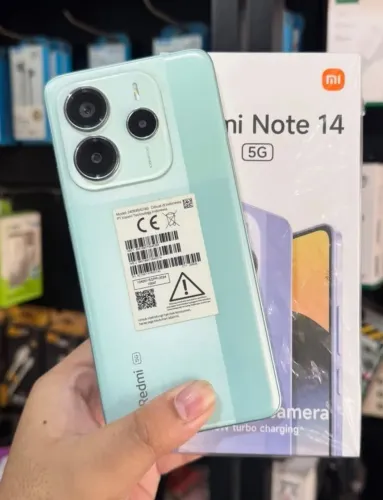 Celular Redmi Note 14 5G 256GB 8GB RAM Green Global Lacrado Loja física <br>