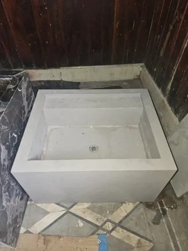 Cuba pia em mármore 