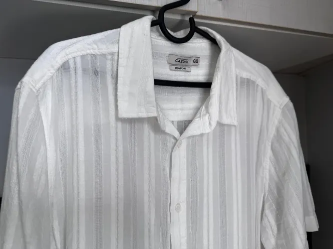 Camisa linho bege Ângelo Litrico GG