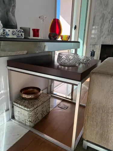 Mesa canto madeira maciça