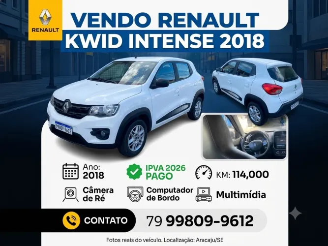 Renault Kwid Intense 1.0 Flex 12V 5P Mec. 2018