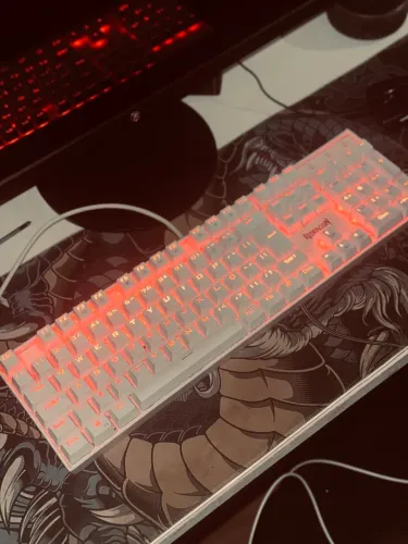 Teclado redragon mecânico gamer mitra led