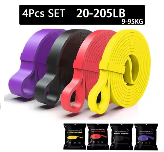 4 faixas elásticas super bands exercícios
