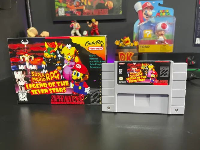 SNES CartuchoSuper Mario RPG + Caixa Repro