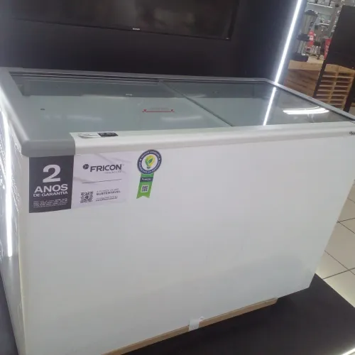 FREEZER HORIZONTAL DE 411 LITROS COM PORTA DE VIDRO, BAIXA TEMPERATURA, NOVA, PROMOÇÃO!!!