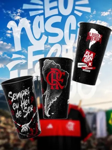 Combo Copos Colecionáveis do Flamengo - Jogos Exclusivos / Maracanã