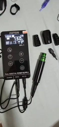 Dermógrafo / Pen Aston Create + Fonte MA-1 Bivolt - Praticamente Sem Uso