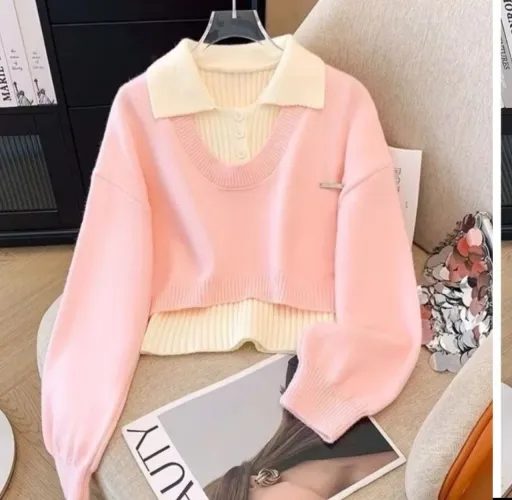 Blusa rosa 2 peças 