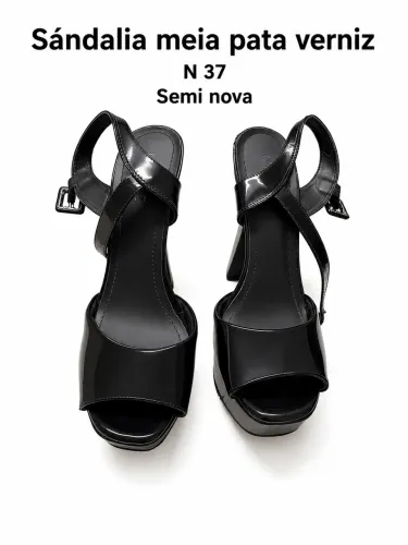Sandália Meia Pata verniz