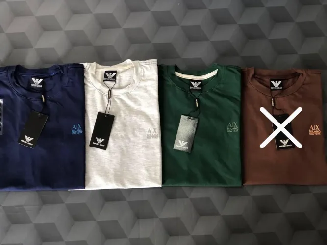 Camiseta Armani Exchange Milano Premium Malha Peruana 40.1 algodão com elastano