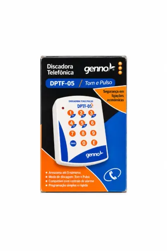 Discadora Telefônica Genno DPTF-05 Tom e Pulso para Alarmes